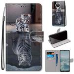 For Nokia 6.3 / G20 / G10 Coloured Drawing Cross Texture Horizontal Flip PU Leather Case with Holder & Card Slots & Wallet & Lanyard(Cat Becomes Tiger)
