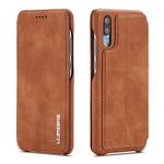 For Huawei P20 Hon Ancient Series Leather Case with Card Slots & Holder & Wallet(Brown)