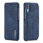 For Huawei P20 Hon Ancient Series Leather Case with Card Slots & Holder & Wallet(Blue)