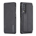 For Huawei P30 Hon Ancient Series Leather Case with Card Slots & Holder & Wallet(Black)