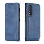 For Huawei P30 Hon Ancient Series Leather Case with Card Slots & Holder & Wallet(Blue)