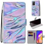 For OPPO A94 5G / A95 5G / F19 Pro+ 5G Coloured Drawing Cross Texture Horizontal Flip PU Leather Case with Holder & Card Slots & Wallet & Lanyard(Fluorescent Water Texture)