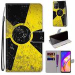For OPPO A94 5G / A95 5G / F19 Pro+ 5G Coloured Drawing Cross Texture Horizontal Flip PU Leather Case with Holder & Card Slots & Wallet & Lanyard(Yellow Black Logo)