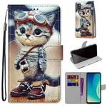 For ZTE Blade A7s 2020 Coloured Drawing Cross Texture Horizontal Flip PU Leather Case with Holder & Card Slots & Wallet & Lanyard(Leather Shoes Cat)