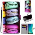 For ZTE Blade A7s 2020 Coloured Drawing Cross Texture Horizontal Flip PU Leather Case with Holder & Card Slots & Wallet & Lanyard(Colorful Cakes)