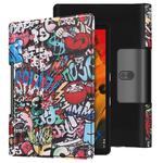 For Lenovo Yoga Smart Tab Color Drawing Pattern Horizontal Flip Leather Case with Two-folding Holder(Graffiti)