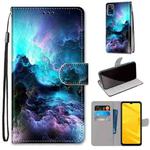 For ZTE Blade A71 Coloured Drawing Cross Texture Horizontal Flip PU Leather Case with Holder & Card Slots & Wallet & Lanyard(Colorful Clouds)