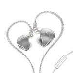 KZ AST 24-unit Balance Armature Monitor HiFi In-Ear Wired Earphone With Mic(Silver)