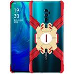 For OPPO Reno 10x zoom Hero Series Anti-fall Wear-resistant Metal Protective Case with Bracket(Red Gold)