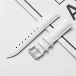 14mm Calf Leather Watch Band(White)