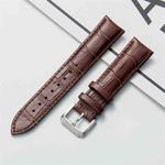 18mm Calf Leather Watch Band(Brown)