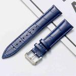 22mm Calf Leather Watch Band(Blue)