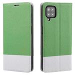 For Samsung Galaxy A12 Cross Texture Magnetic Horizontal Flip Leather Case with Card Slots & Holder & Wallet(Green)
