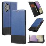 For Samsung Galaxy A32 4G Cross Texture Magnetic Horizontal Flip Leather Case with Card Slots & Holder & Wallet(Blue)