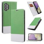 For Samsung Galaxy A32 4G Cross Texture Magnetic Horizontal Flip Leather Case with Card Slots & Holder & Wallet(Green)