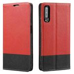 For Samsung Galaxy A50 Cross Texture Magnetic Horizontal Flip Leather Case with Card Slots & Holder & Wallet(Red)