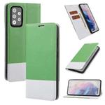 For Samsung Galaxy A72 5G / 4G Cross Texture Magnetic Horizontal Flip Leather Case with Card Slots & Holder & Wallet(Green)