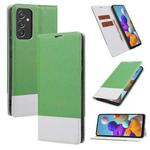 For Samsung Galaxy A82 5G Cross Texture Magnetic Horizontal Flip Leather Case with Card Slots & Holder & Wallet(Green)