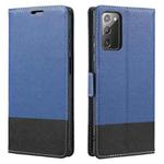 For Samsung Galaxy Note20 Cross Texture Magnetic Horizontal Flip Leather Case with Card Slots & Holder & Wallet(Blue)