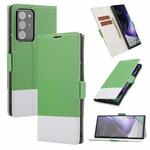 For Samsung Galaxy Note20 Ultra Cross Texture Magnetic Horizontal Flip Leather Case with Card Slots & Holder & Wallet(Green)