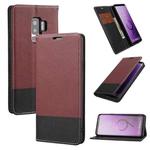For Samsung Galaxy S9 Cross Texture Magnetic Horizontal Flip Leather Case with Card Slots & Holder & Wallet(Wine Red)