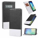 For Samsung Galaxy S10+ Cross Texture Magnetic Horizontal Flip Leather Case with Card Slots & Holder & Wallet(Black)