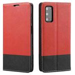 For Samsung Galaxy S20 Cross Texture Magnetic Horizontal Flip Leather Case with Card Slots & Holder & Wallet(Red)