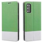For Samsung Galaxy S20 Cross Texture Magnetic Horizontal Flip Leather Case with Card Slots & Holder & Wallet(Green)