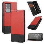 For Samsung Galaxy S20 Ultra Cross Texture Magnetic Horizontal Flip Leather Case with Card Slots & Holder & Wallet(Red)