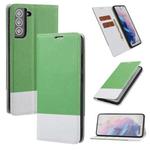 For Samsung Galaxy S21 5G Cross Texture Magnetic Horizontal Flip Leather Case with Card Slots & Holder & Wallet(Green)