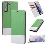 For Samsung Galaxy S21+ 5G Cross Texture Magnetic Horizontal Flip Leather Case with Card Slots & Holder & Wallet(Green)