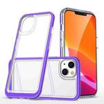 For iPhone 13 Bright Series Clear Acrylic + PC+TPU Shockproof Case(Purple)