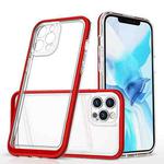 For iPhone 12 Pro Max Bright Series Clear Acrylic + PC+TPU Shockproof Case(Red)