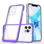For iPhone 12 Pro Max Bright Series Clear Acrylic + PC+TPU Shockproof Case(Purple)