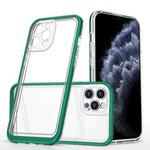 For iPhone 11 Pro Bright Series Clear Acrylic + PC+TPU Shockproof Case (Dark Green)