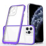 For iPhone 11 Pro Bright Series Clear Acrylic + PC+TPU Shockproof Case (Purple)