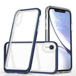 For iPhone XR Bright Series Clear Acrylic + PC+TPU Shockproof Case(Navy Blue)
