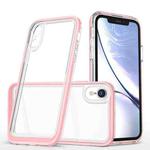 For iPhone XR Bright Series Clear Acrylic + PC+TPU Shockproof Case(Pink)