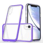 For iPhone XR Bright Series Clear Acrylic + PC+TPU Shockproof Case(Purple)