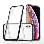 For iPhone XS Max Bright Series Clear Acrylic + PC+TPU Shockproof Case(Black)