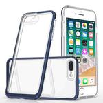 Bright Series Clear Acrylic + PC+TPU Shockproof Case For iPhone 8 Plus / 7 Plus(Navy Blue)