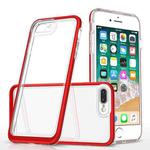 Bright Series Clear Acrylic + PC+TPU Shockproof Case For iPhone 8 Plus / 7 Plus(Red)
