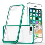 Bright Series Clear Acrylic + PC+TPU Shockproof Case For iPhone 8 Plus / 7 Plus(Dark Green)