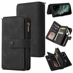 Skin Feel PU + TPU Horizontal Flip Leather Case with Holder & 15 Cards Slot & Wallet & Zipper Pocket & Lanyard For iPhone 11 Pro Max(Black)