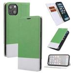 For iPhone 13 mini Cross Texture Magnetic Horizontal Flip Leather Case with Card Slots & Holder & Wallet (Green)