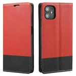 For iPhone 11 Cross Texture Magnetic Horizontal Flip Leather Case with Card Slots & Holder & Wallet (Red)