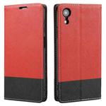 For iPhone XR Cross Texture Magnetic Horizontal Flip Leather Case with Card Slots & Holder & Wallet(Red)