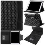 Checkered Pattern Horizontal Flip Leather Case with Holder & Card Slots & Hand Strap For iPad 10.2 (2021 / 2020 / 2019) / Air 10.5 2019 / Pro 10.5 2017(Black)