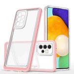 For Samsung Galaxy A52 4G / 5G Bright Series Clear Acrylic + PC+TPU Shockproof Case(Pink)