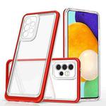 For Samsung Galaxy A52 4G / 5G Bright Series Clear Acrylic + PC+TPU Shockproof Case(Red)